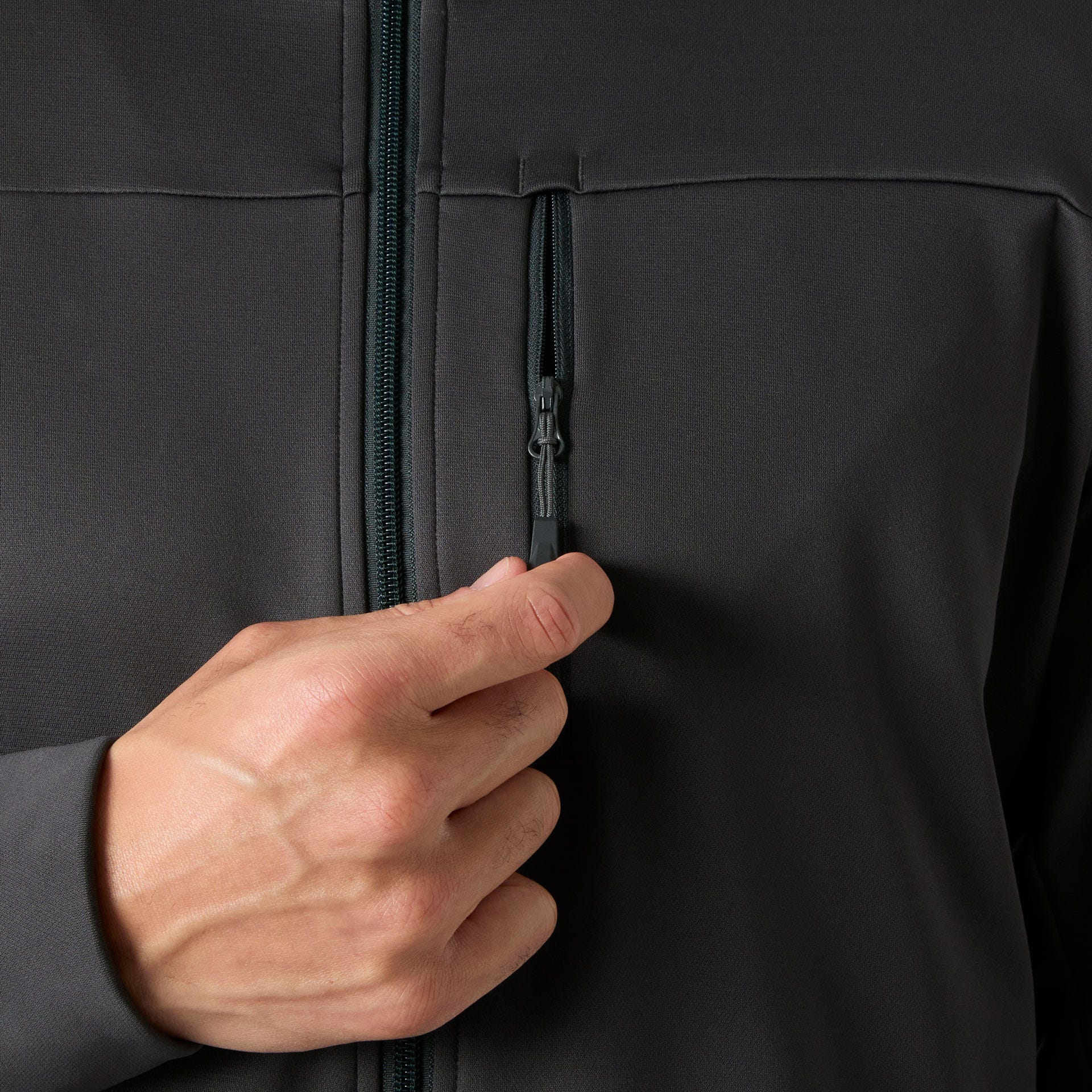 Men’s Crew Fleece Jacket - 980 EBONY