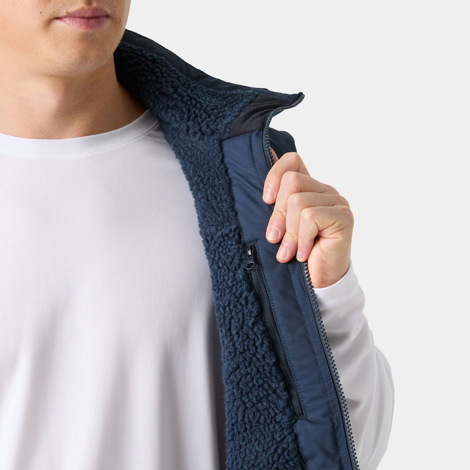 Men’s Crew Pile Vest - 597 NAVY