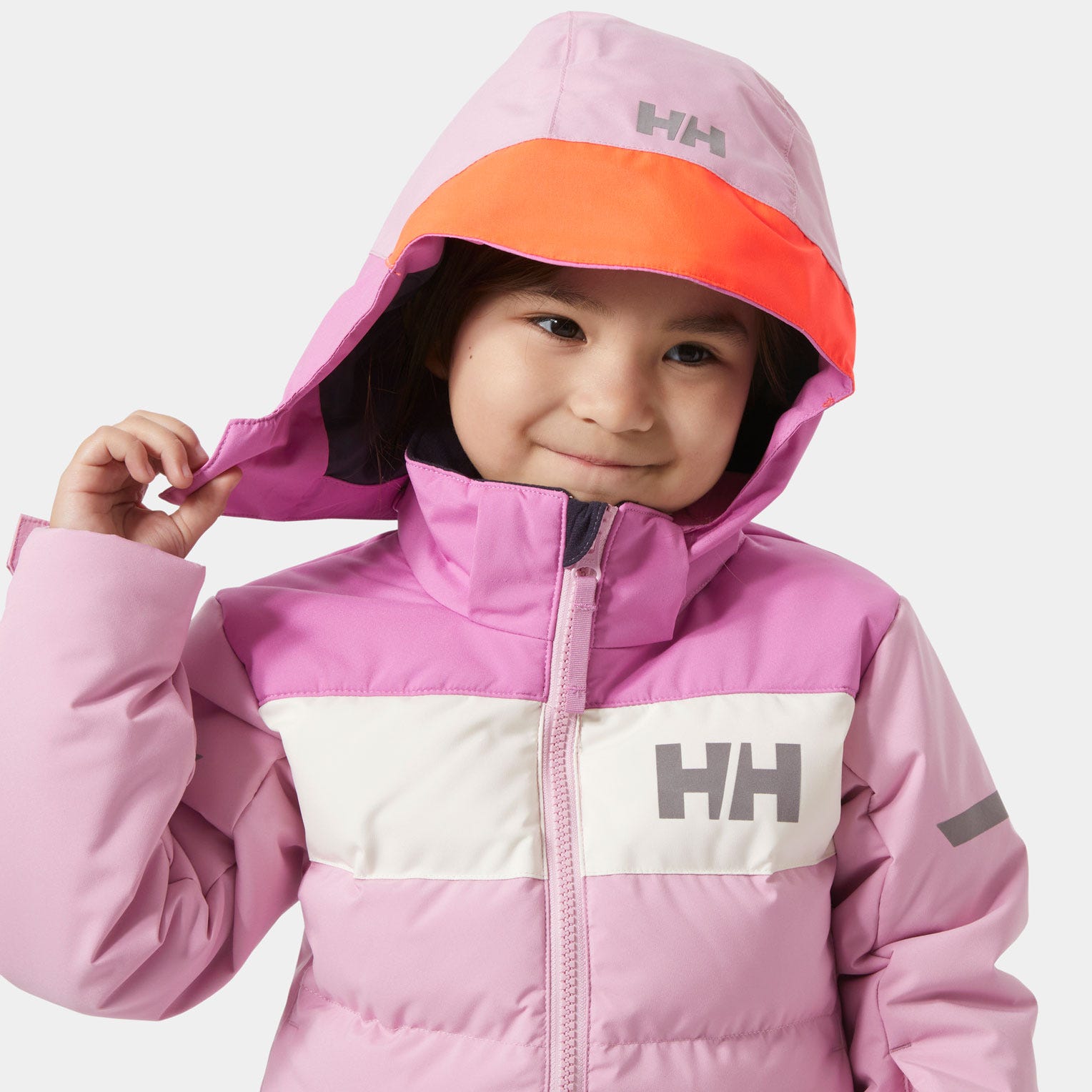 Kids’ Vertical Insulated Ski Jacket - 073 PINK LAVENDER