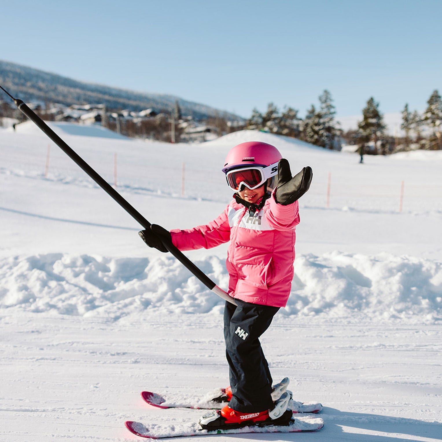 Kids’ Vertical Insulated Ski Jacket - 181 DRAGON FRUIT