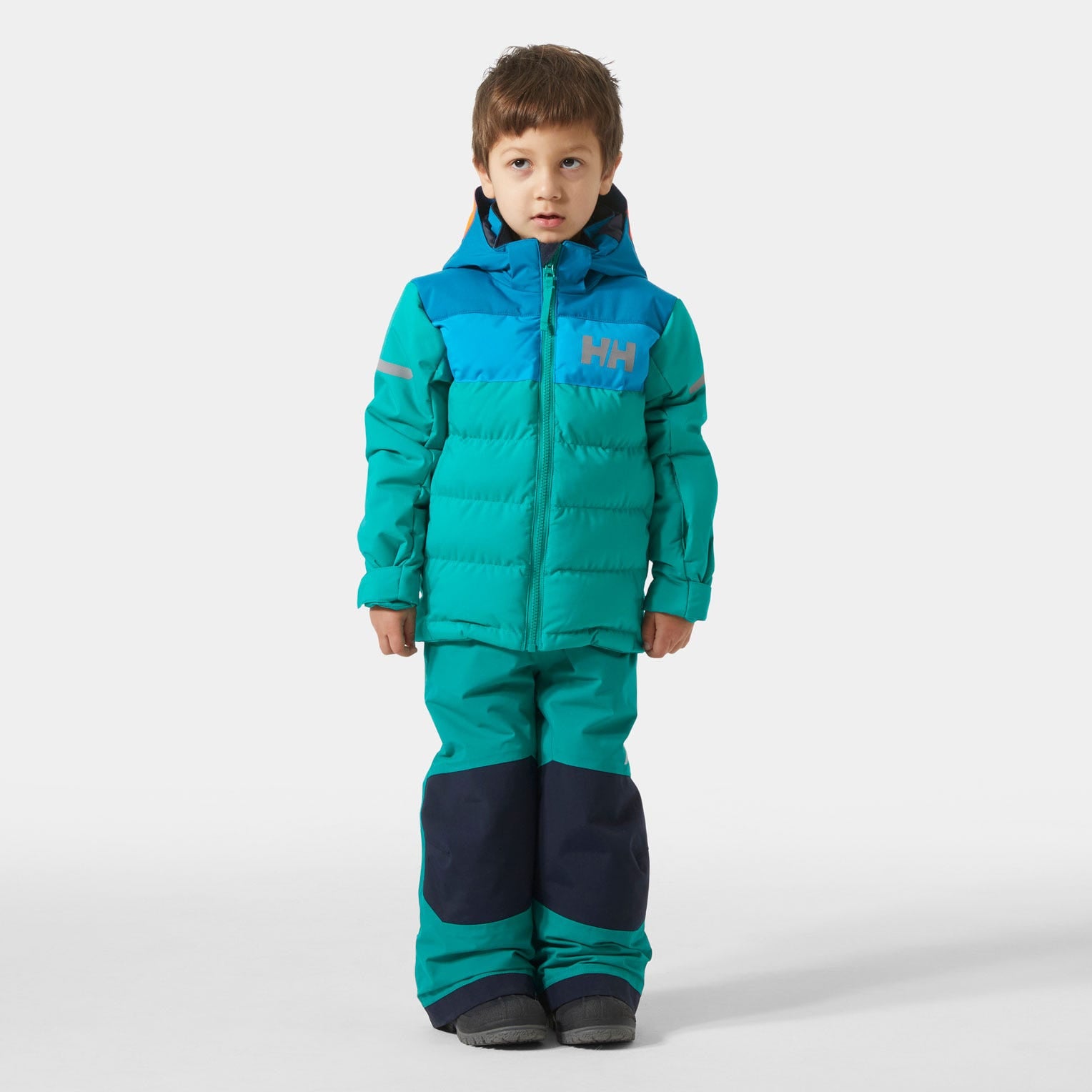 Kids’ Vertical Insulated Ski Jacket - 466 SIGNAL GREEN
