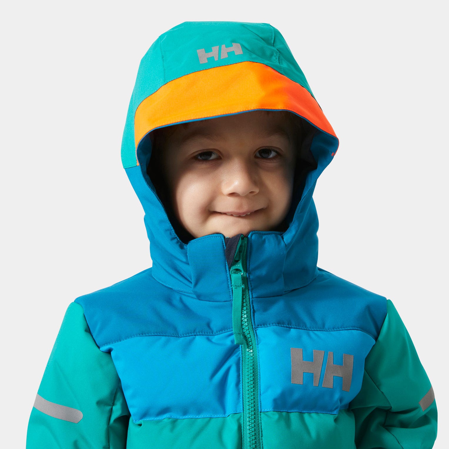 Kids’ Vertical Insulated Ski Jacket - 466 SIGNAL GREEN