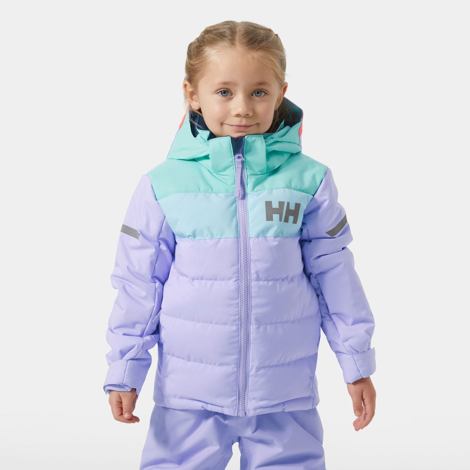 Kids’ Vertical Insulated Ski Jacket - 698 BRIGHT LAVENDER