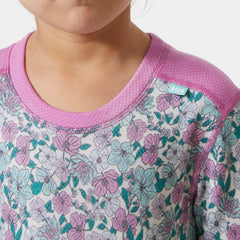 Kids' Graphic LIFA® Merino Wool Base Layer Set - 089 META PINK AOP