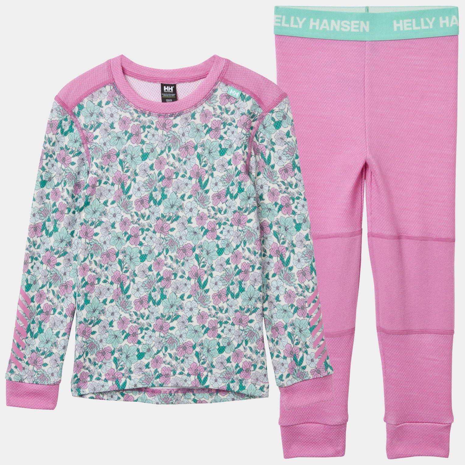 Kids' Graphic LIFA® Merino Wool Base Layer Set - 089 META PINK AOP