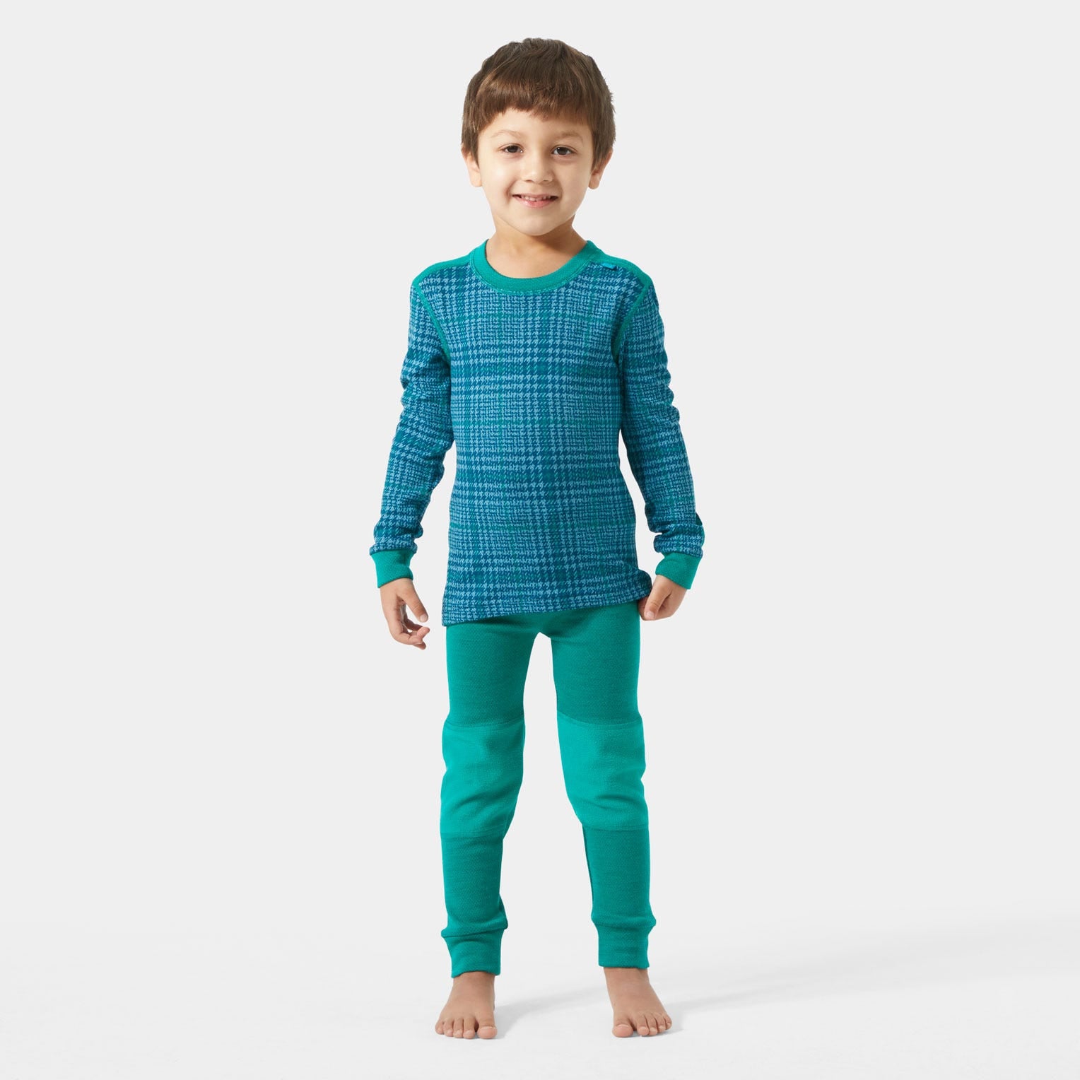 Kids' Graphic LIFA® Merino Wool Base Layer Set - 466 SIGNAL GREEN