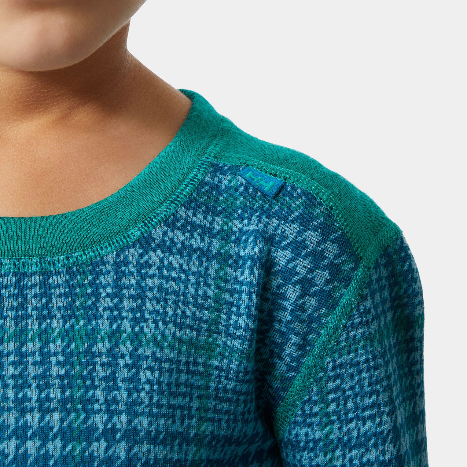 Kids' Graphic LIFA® Merino Wool Base Layer Set - 466 SIGNAL GREEN