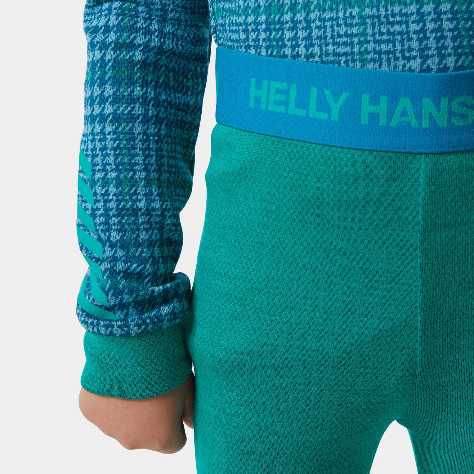 Kids' Graphic LIFA® Merino Wool Base Layer Set - 466 SIGNAL GREEN
