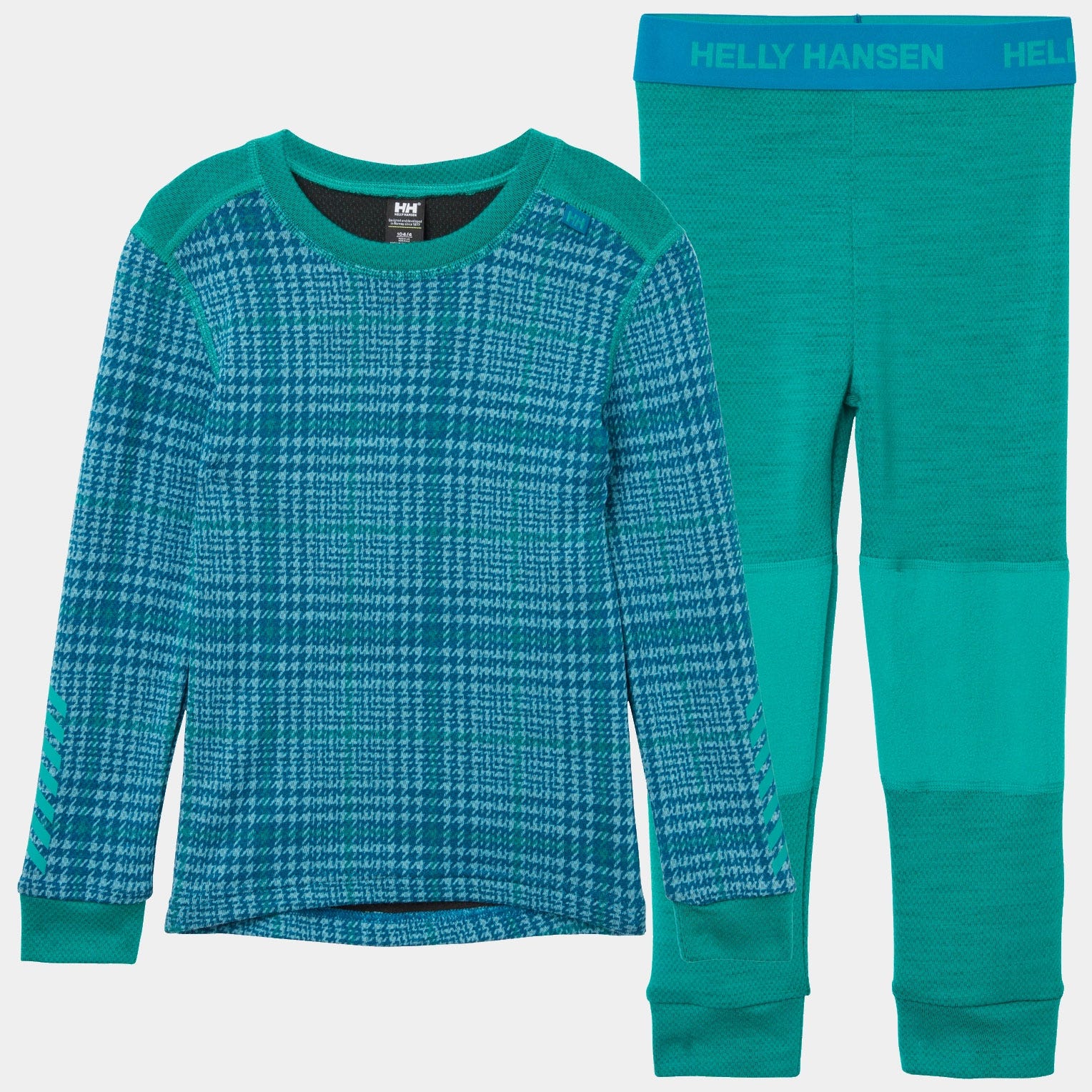 Kids' Graphic LIFA® Merino Wool Base Layer Set - 466 SIGNAL GREEN