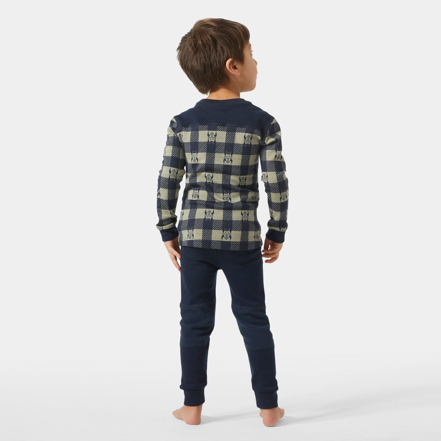 Kids' Graphic LIFA® Merino Wool Base Layer Set - 598 NAVY AOP