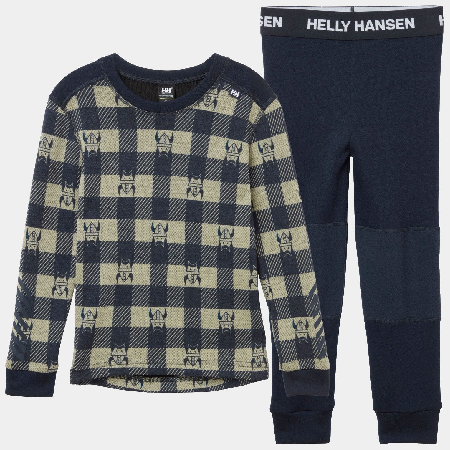 Kids' Graphic LIFA® Merino Wool Base Layer Set - 598 NAVY AOP