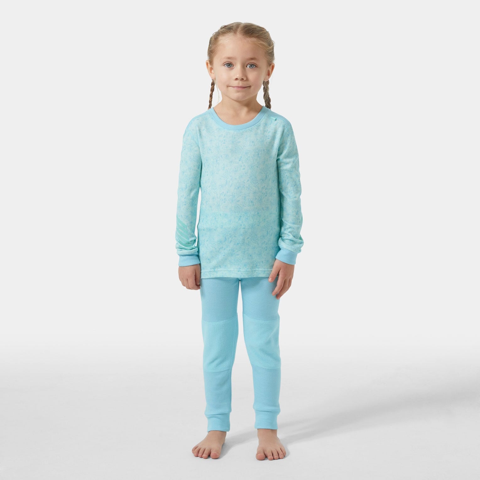 Kids' Graphic LIFA® Merino Wool Base Layer Set - 607 LIGHT CYAN