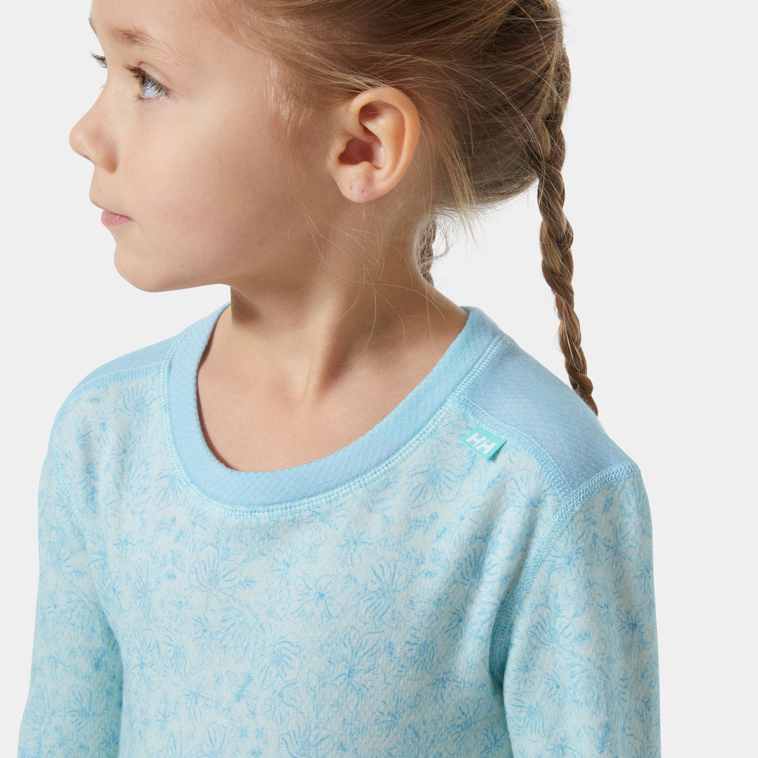 Kids' Graphic LIFA® Merino Wool Base Layer Set - 607 LIGHT CYAN