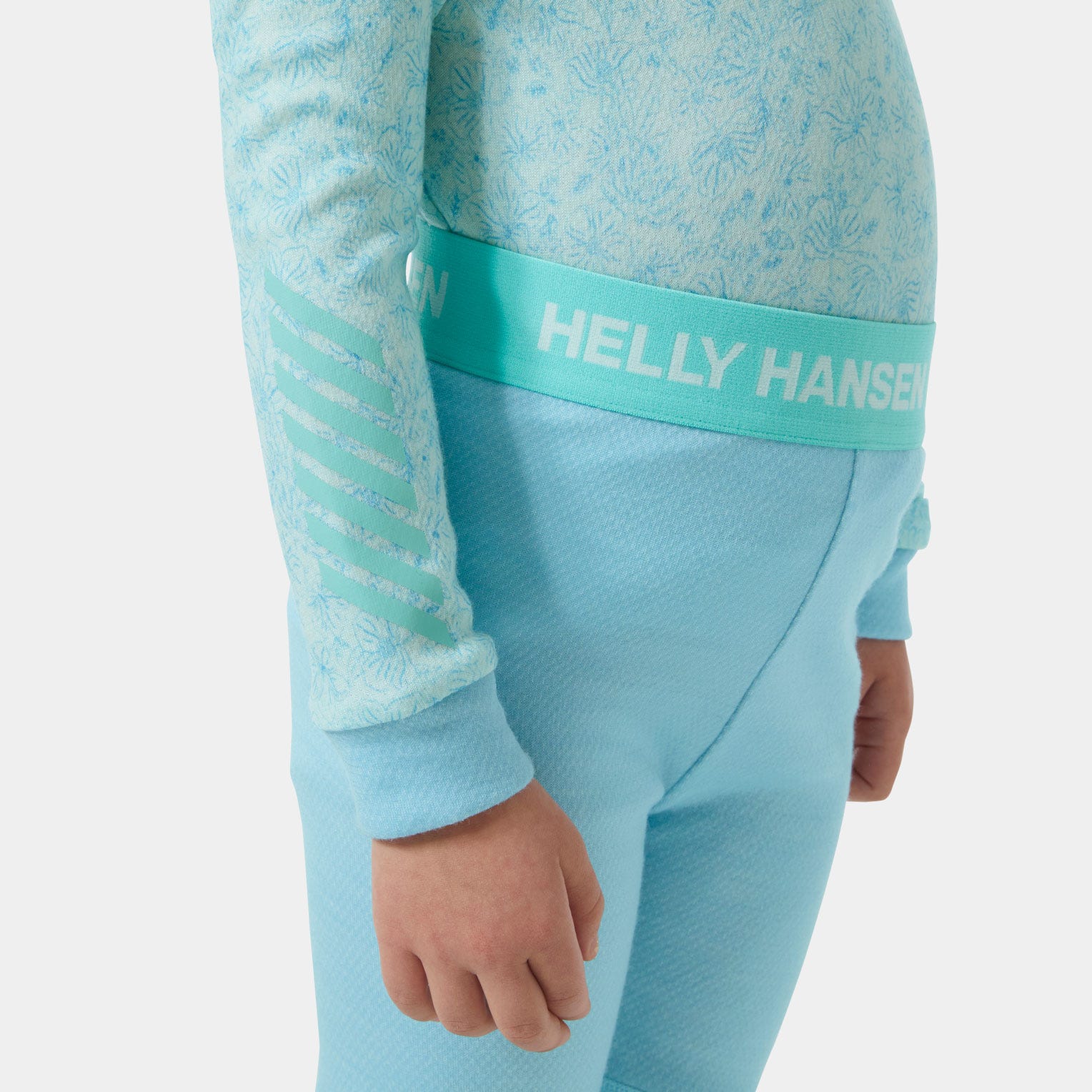 Kids' Graphic LIFA® Merino Wool Base Layer Set - 607 LIGHT CYAN