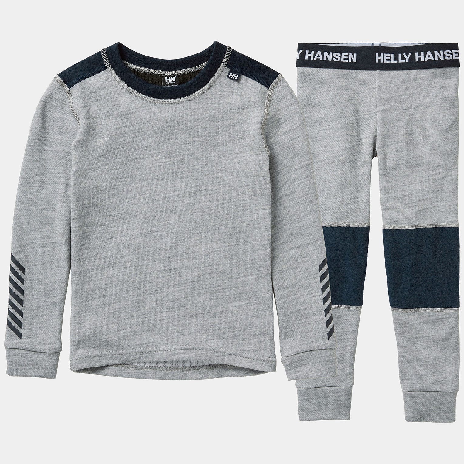 Kids' LIFA® Merino Wool Base Layer Set - 949 GREY MELANGE
