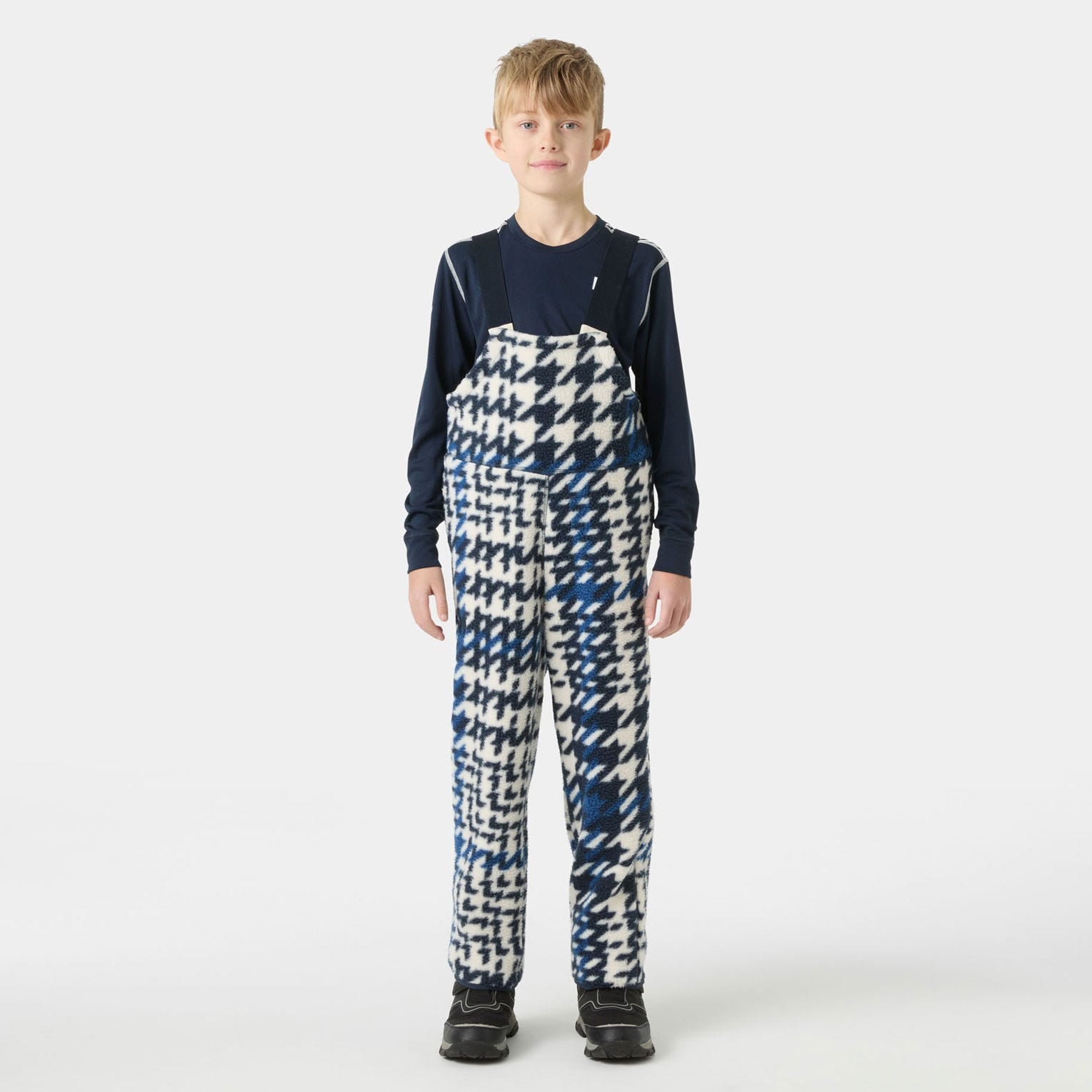 Juniors’ Frosty Pile Bib Pants - 597 NAVY AOP