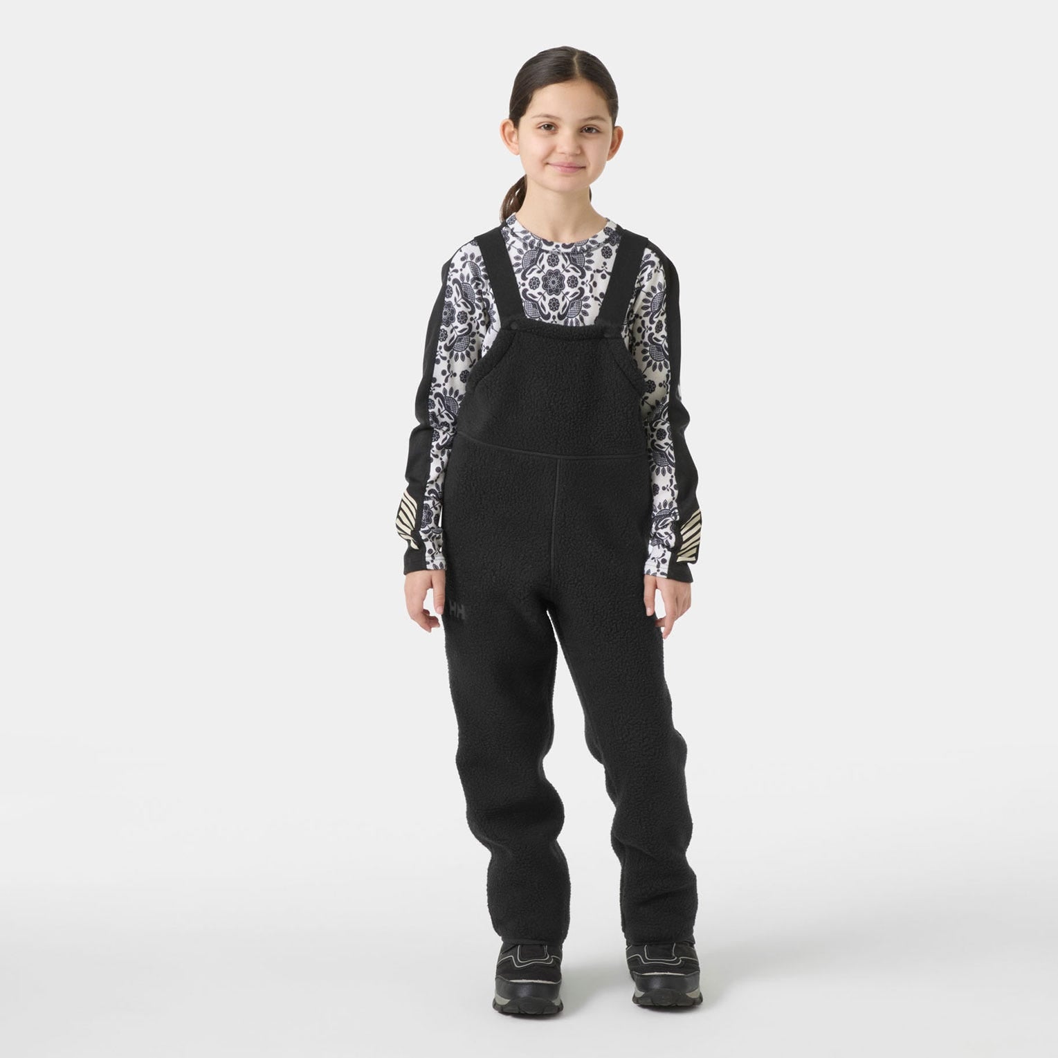 Juniors’ Frosty Pile Bib Pants - 990 BLACK