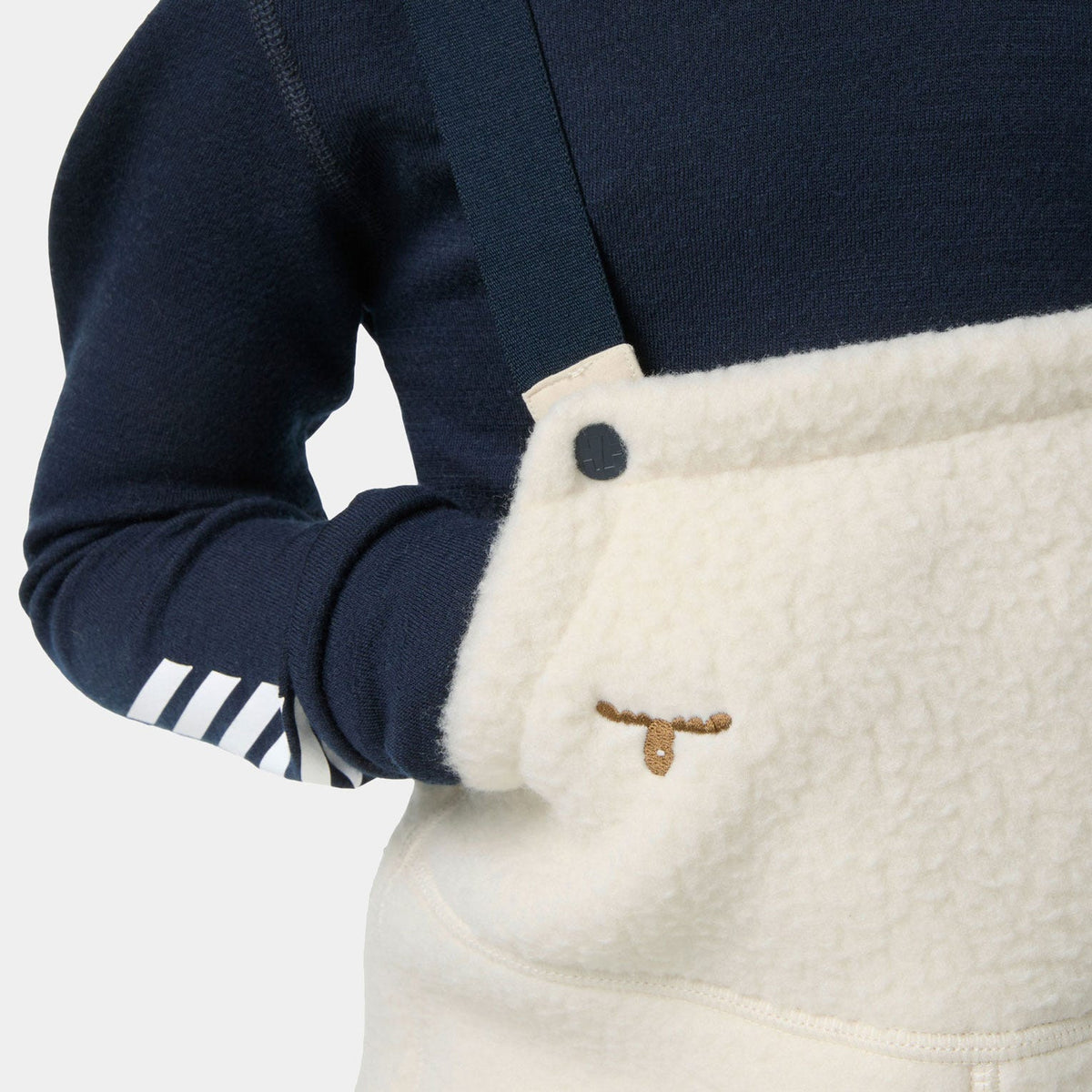 Kids’ Frosty Pile Bib Pants - 034 CREAM EMB