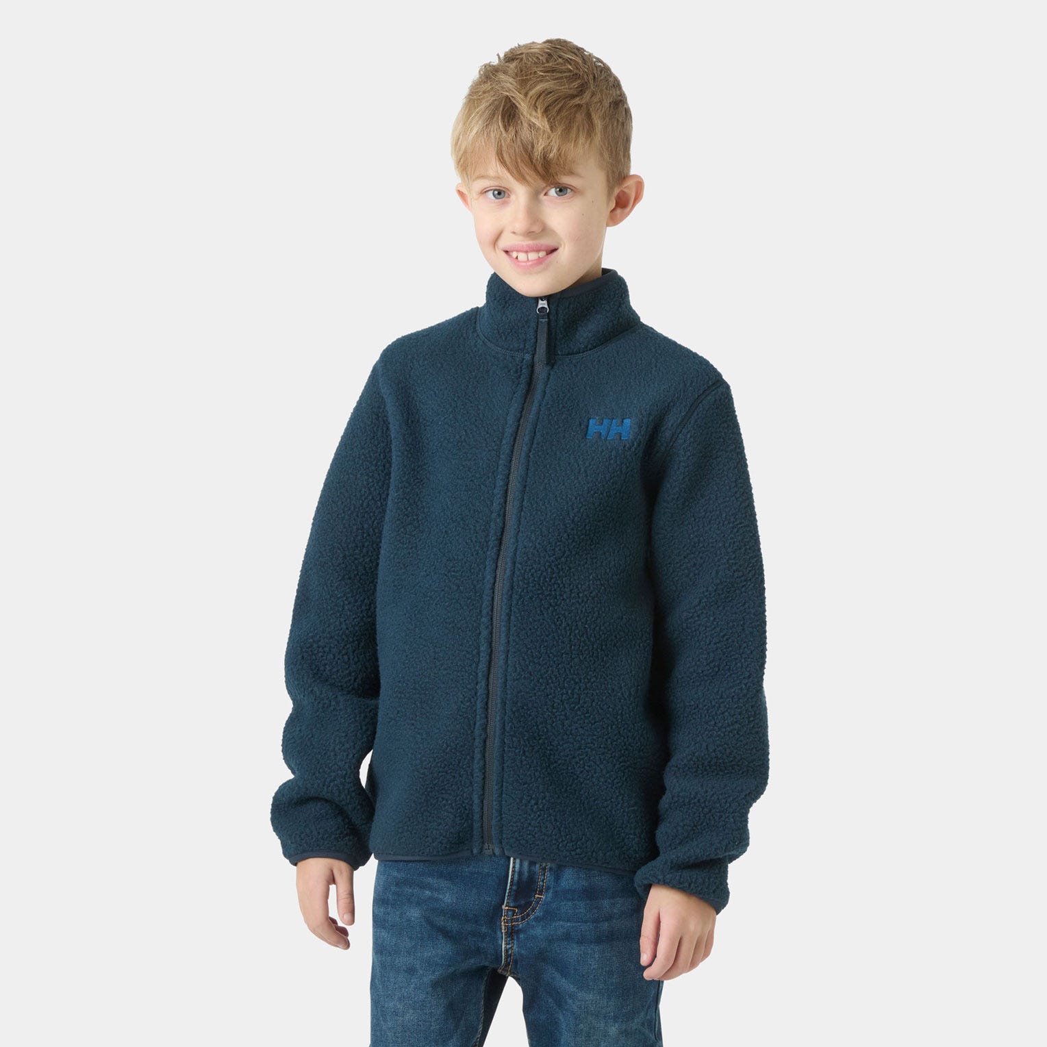 Juniors’ Frosty Pile Jacket - 597 NAVY