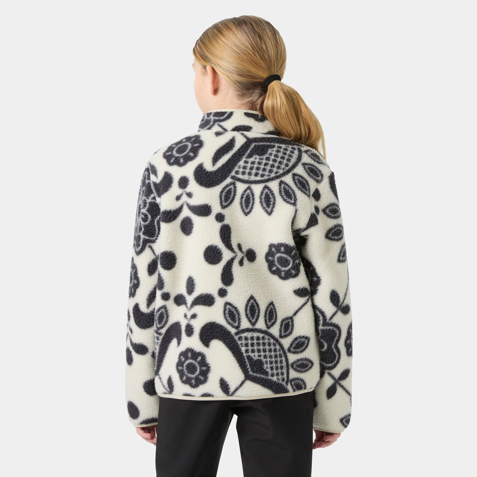 Juniors’ Frosty Pile Jacket - 991 BLACK/CREAM