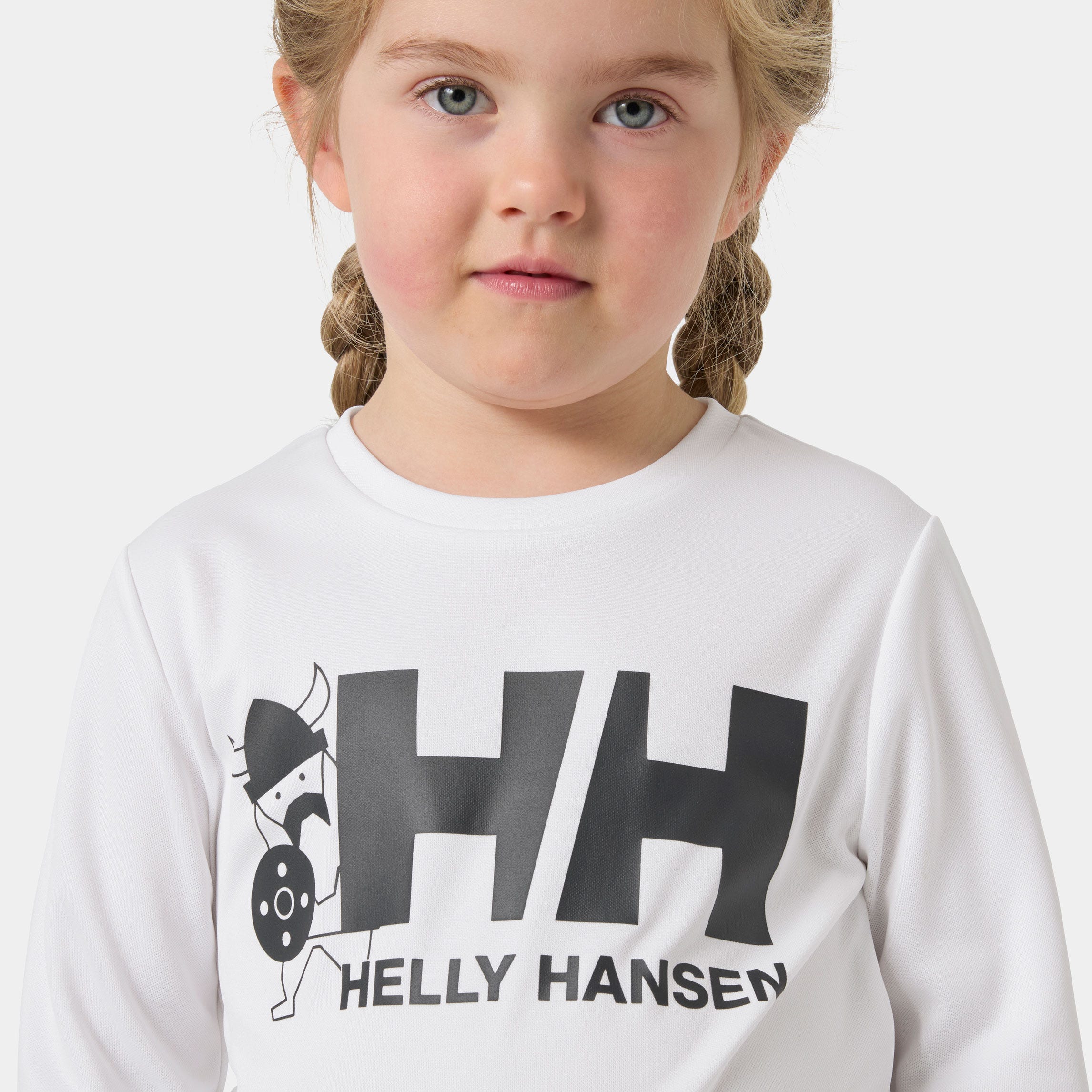 Kids' HH Tech Graphic Long Sleeve Top - 002 WHITE