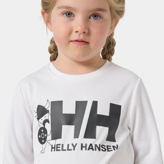Kids' HH Tech Graphic Long Sleeve Top - 002 WHITE