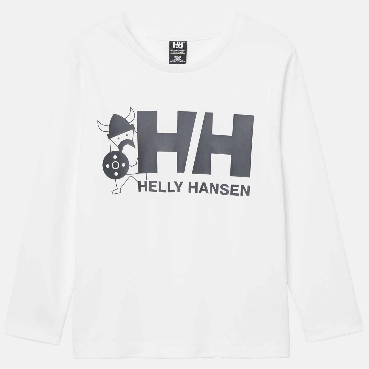 Kids' HH Tech Graphic Long Sleeve Top - 002 WHITE