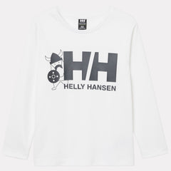 Kids' HH Tech Graphic Long Sleeve Top - 002 WHITE