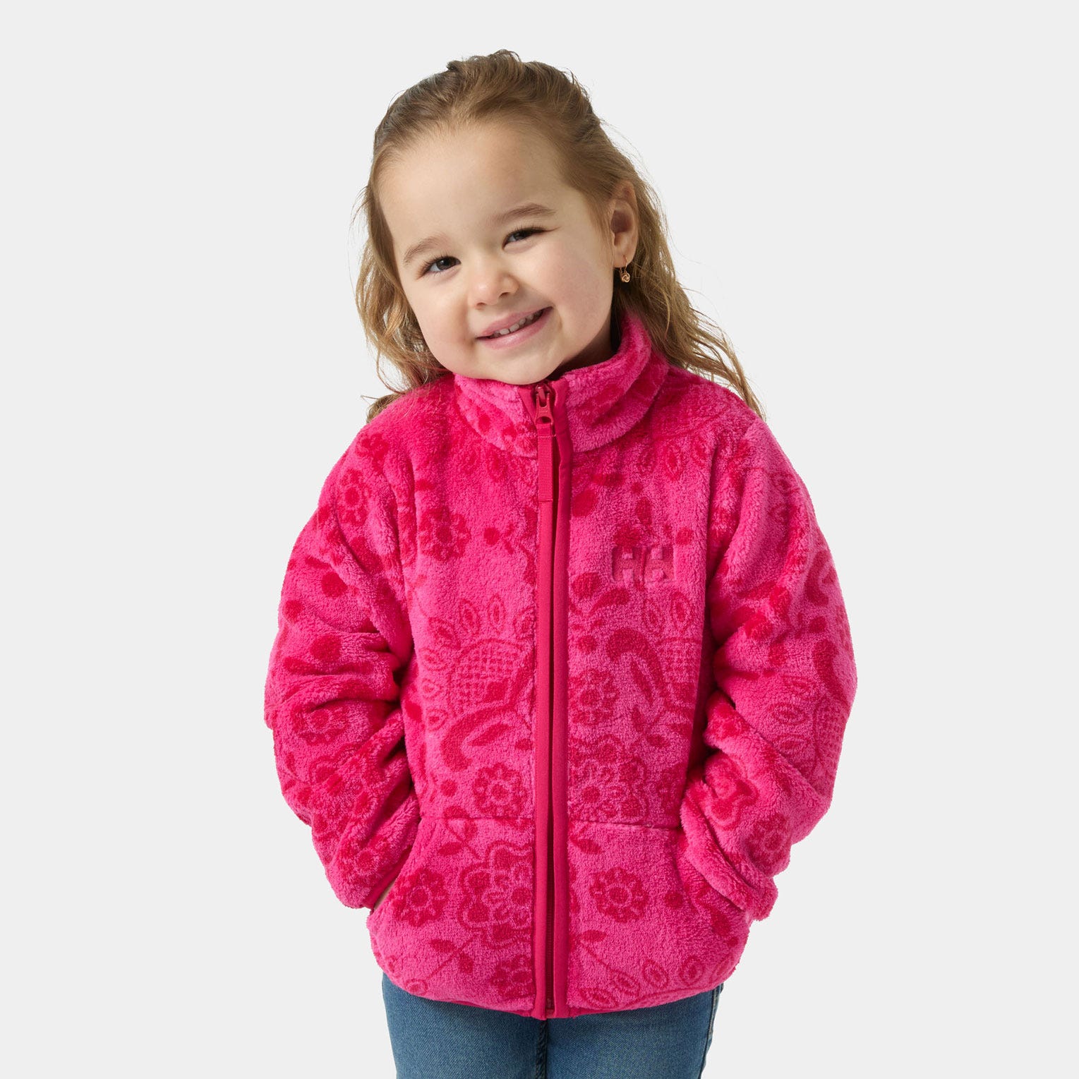 Kids' Chill Fleece Jacket - 074 HOT PINK AO