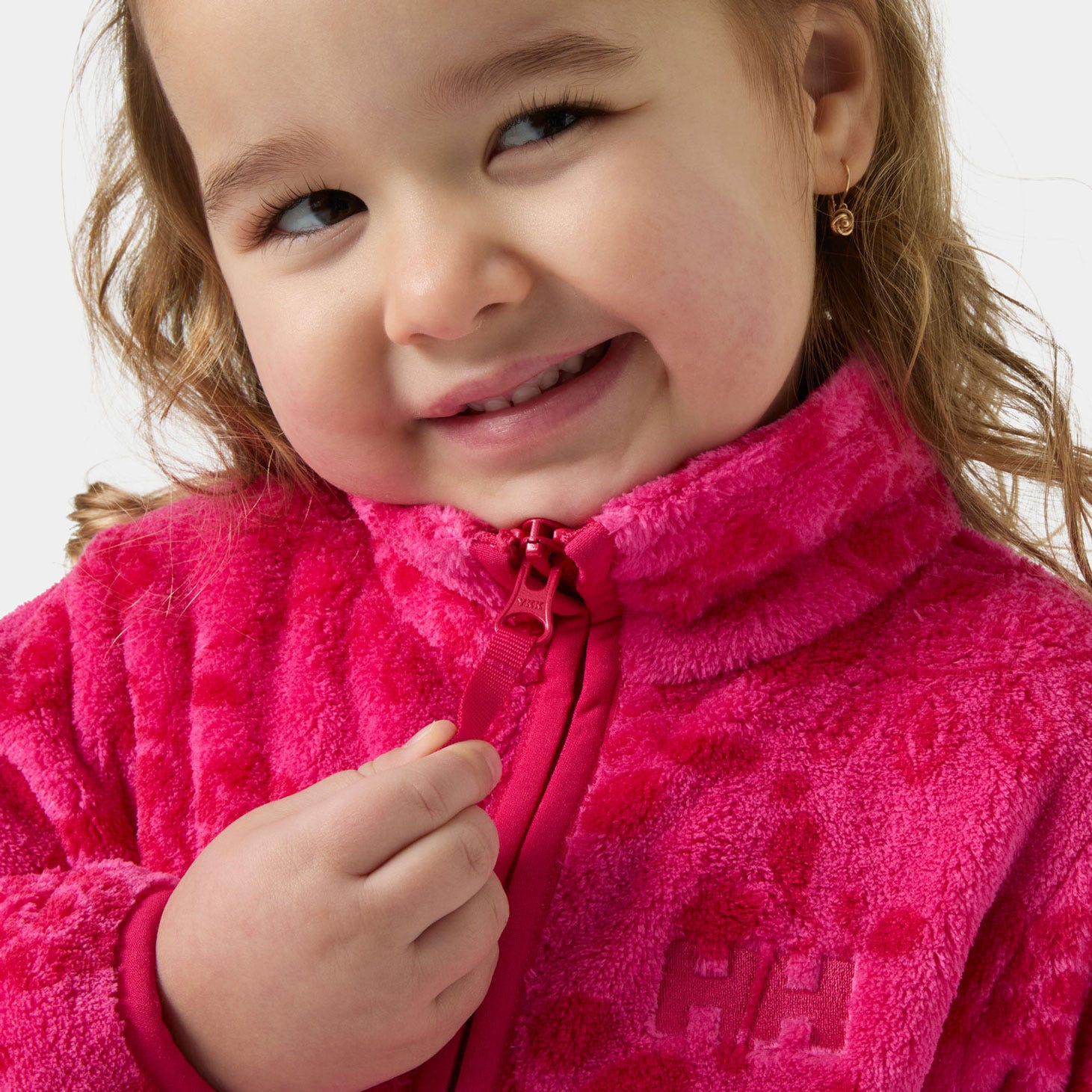 Kids' Chill Fleece Jacket - 074 HOT PINK AO