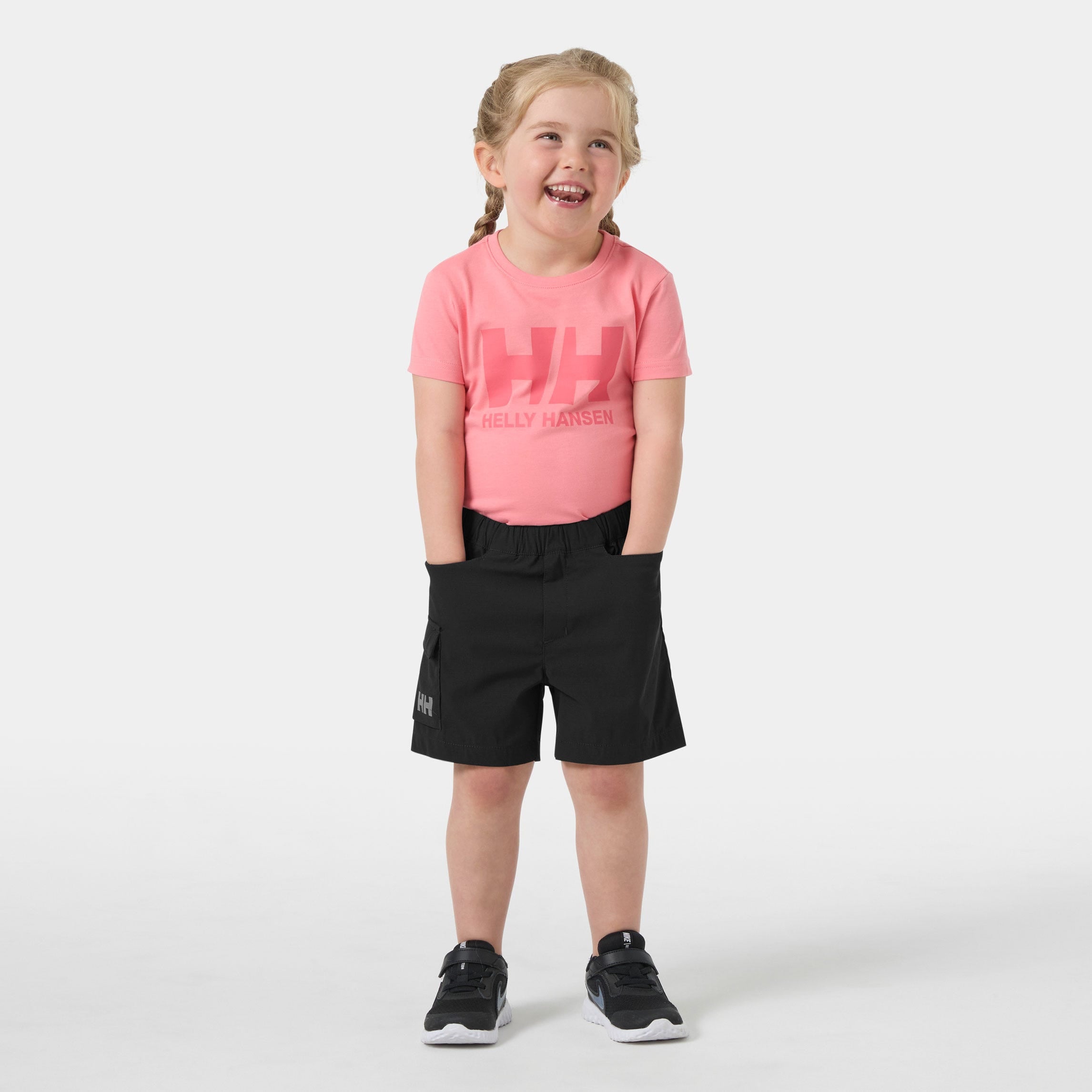 Kids' HH Quick Dry Cargo Shorts - 980 EBONY