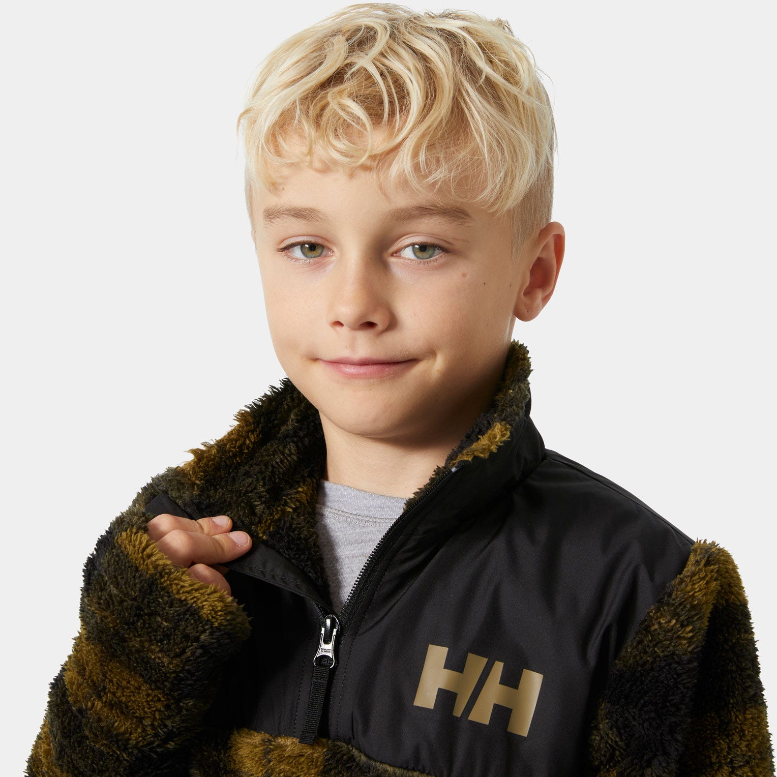 Juniors' Champ 1/2 Zip Midlayer - 718 SEPIA AOP