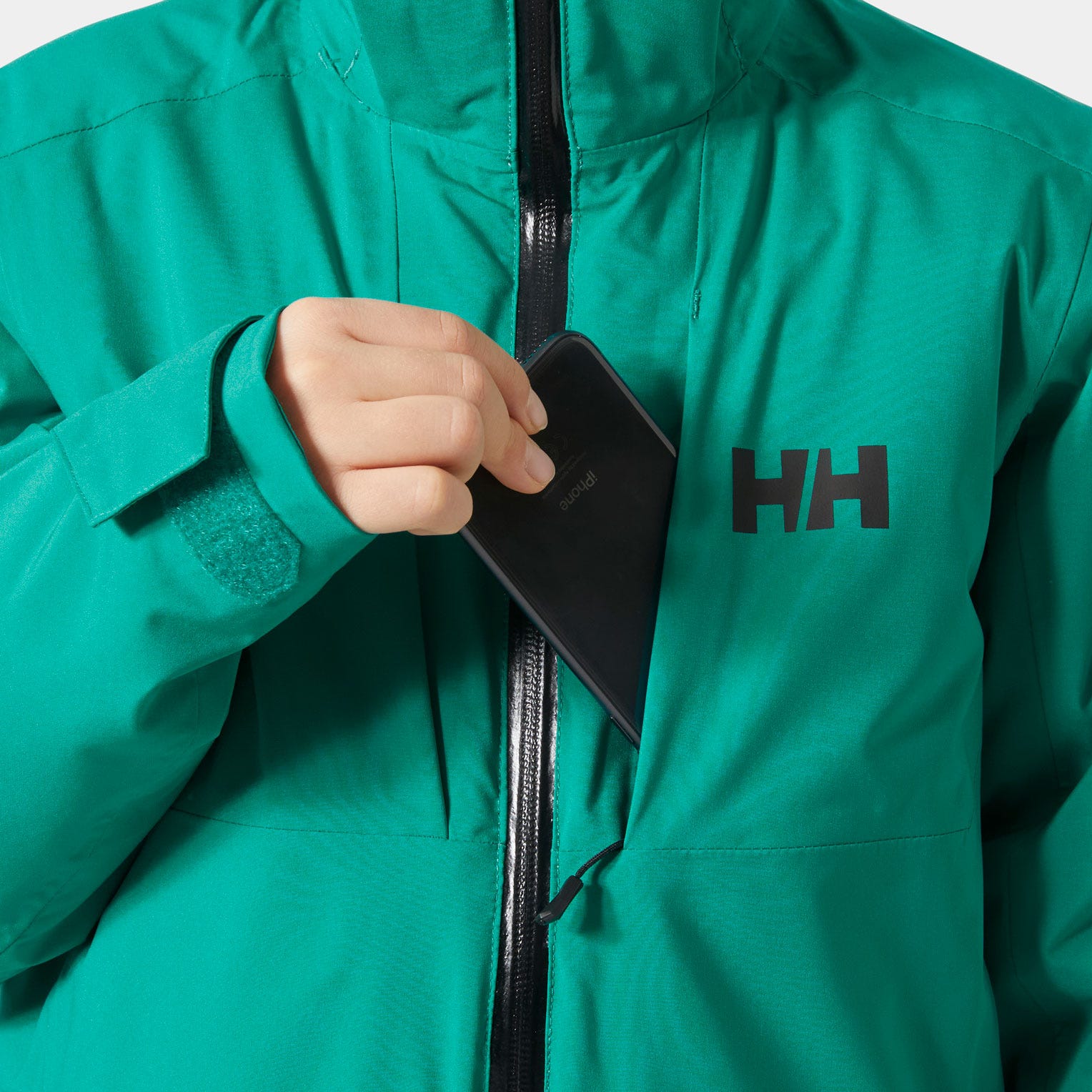 Juniors' Alpha Ski Jacket - 466 SIGNAL GREEN