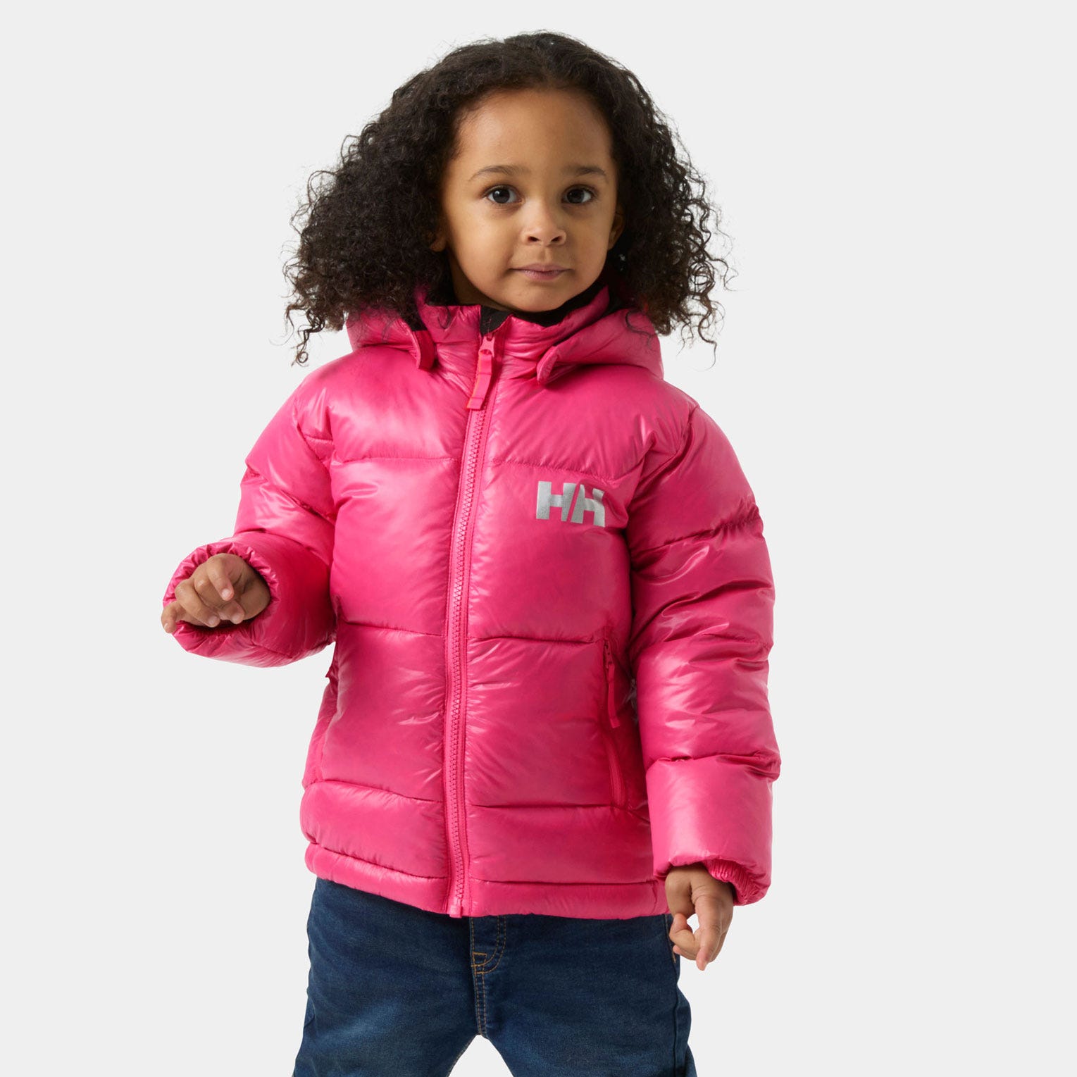 Kids’ Isfjord Down Winter Jacket - 074 HOT PINK