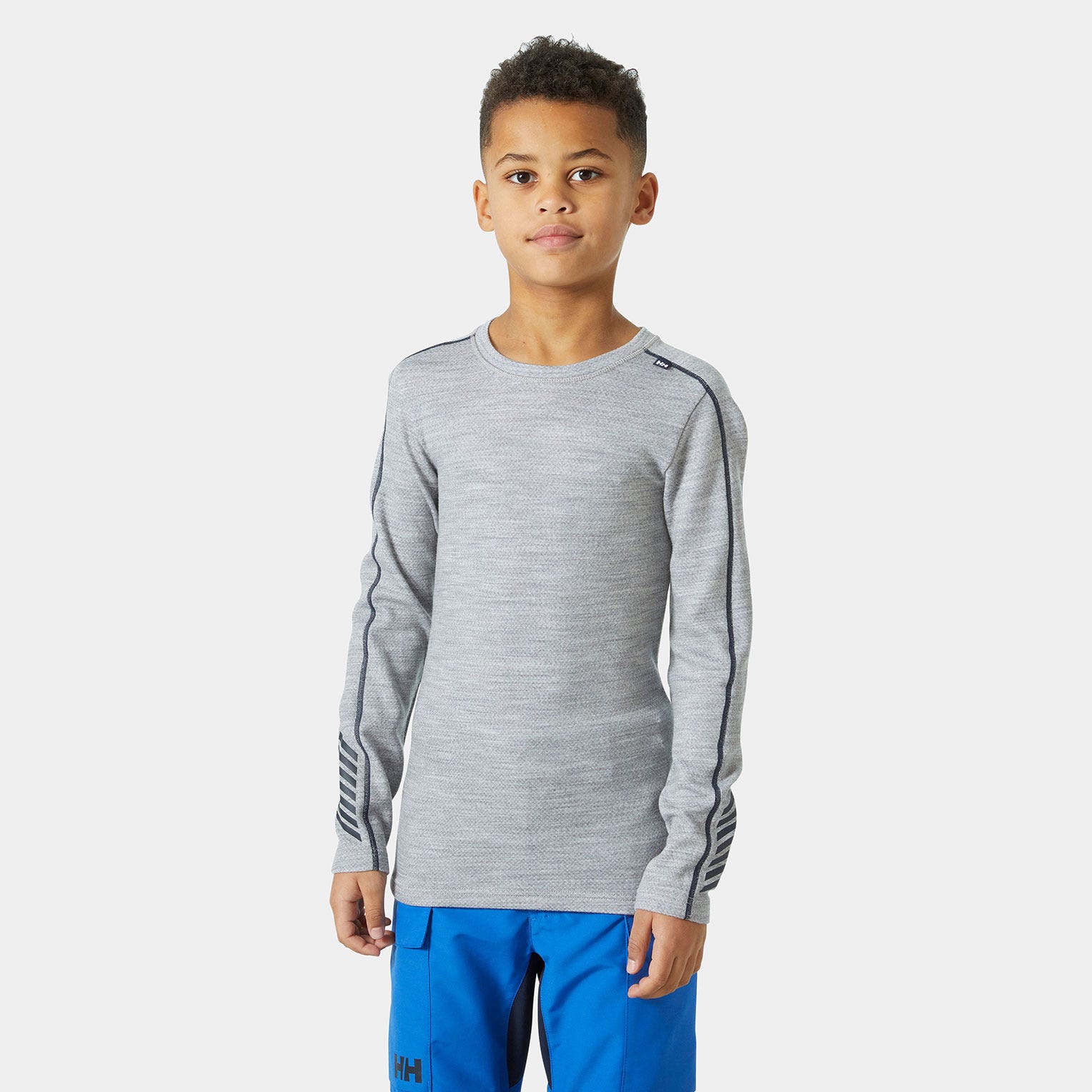Juniors' LIFA® Merino Base Layer Crew Top - 949 GREY MELANGE