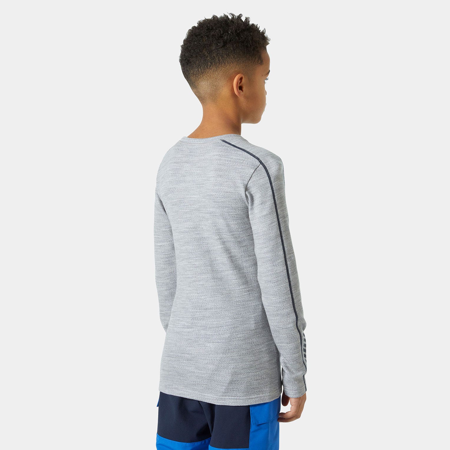 Juniors' LIFA® Merino Base Layer Crew Top - 949 GREY MELANGE