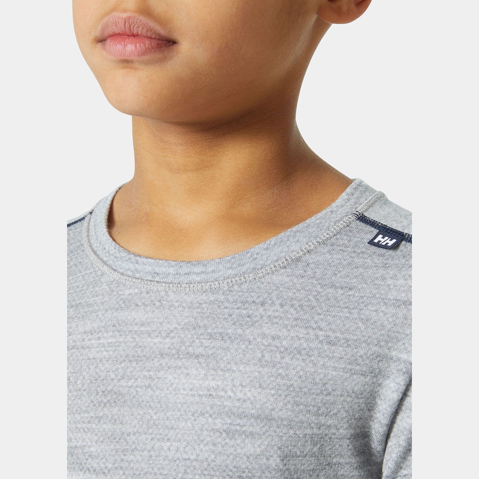 Juniors' LIFA® Merino Base Layer Crew Top - 949 GREY MELANGE