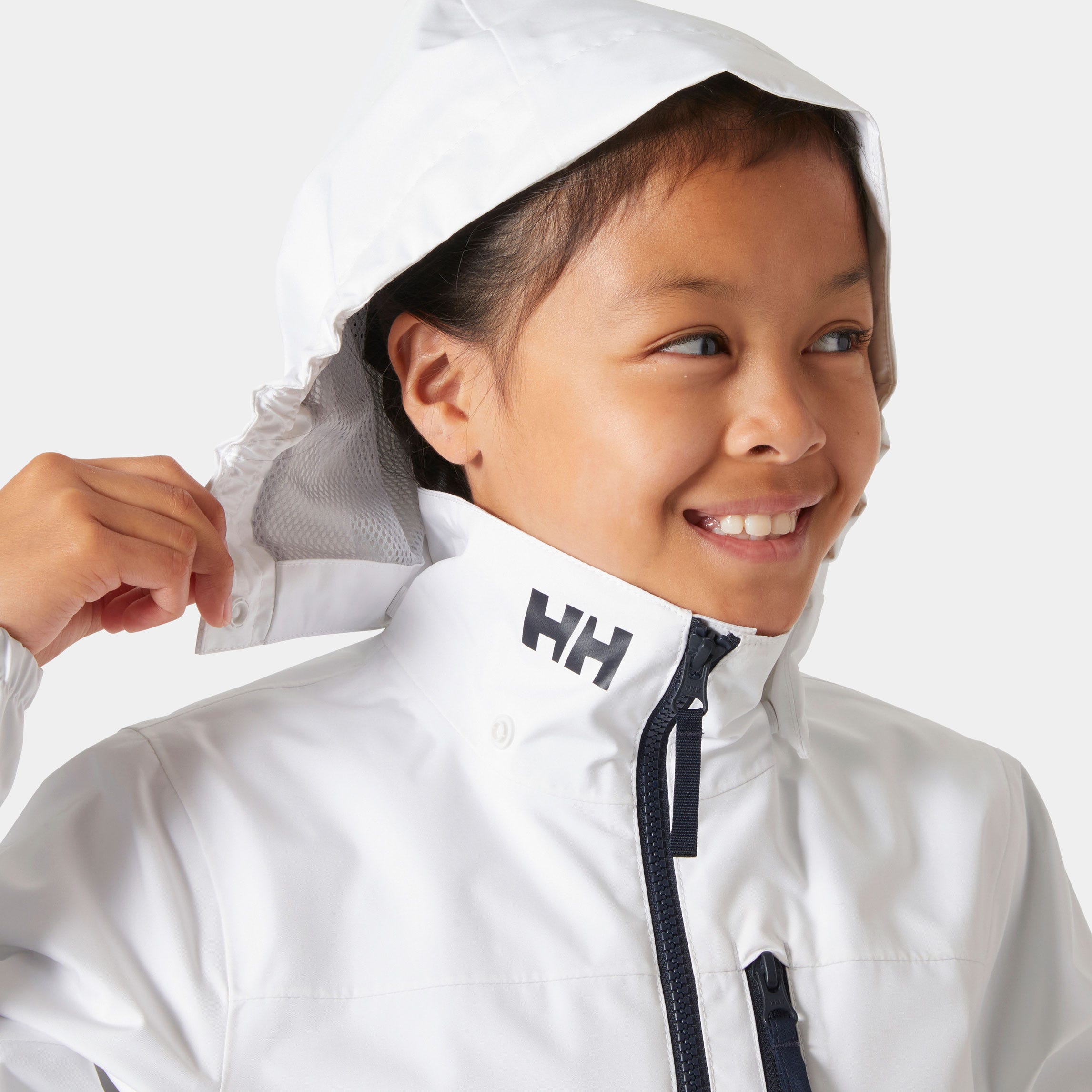 Juniors’ Crew Hooded Jacket - 002 WHITE