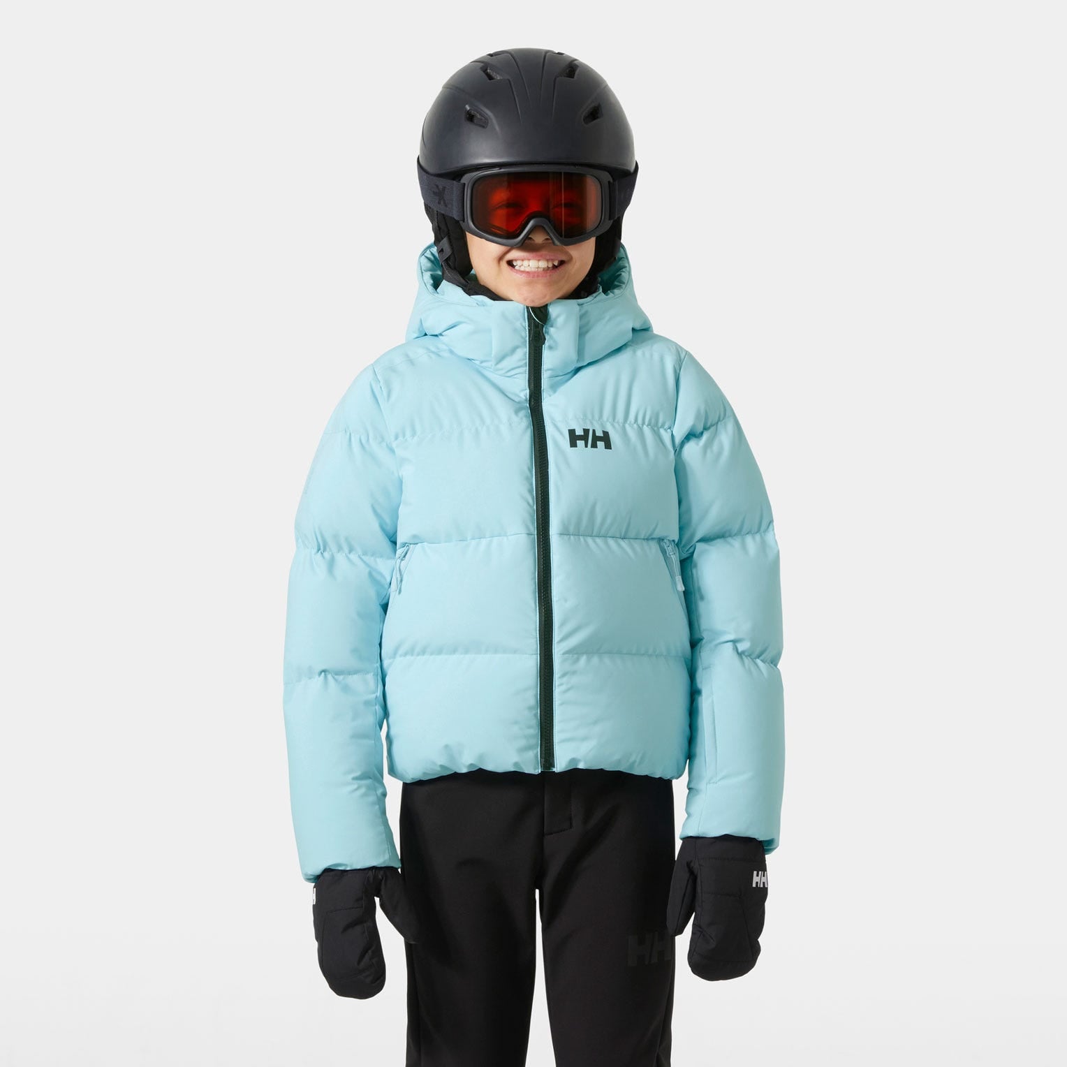Juniors' Nora Short Puffy Ski Jacket - 607 LIGHT CYAN