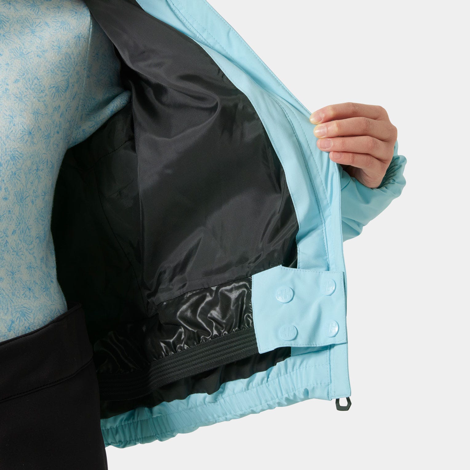 Juniors' Nora Short Puffy Ski Jacket - 607 LIGHT CYAN