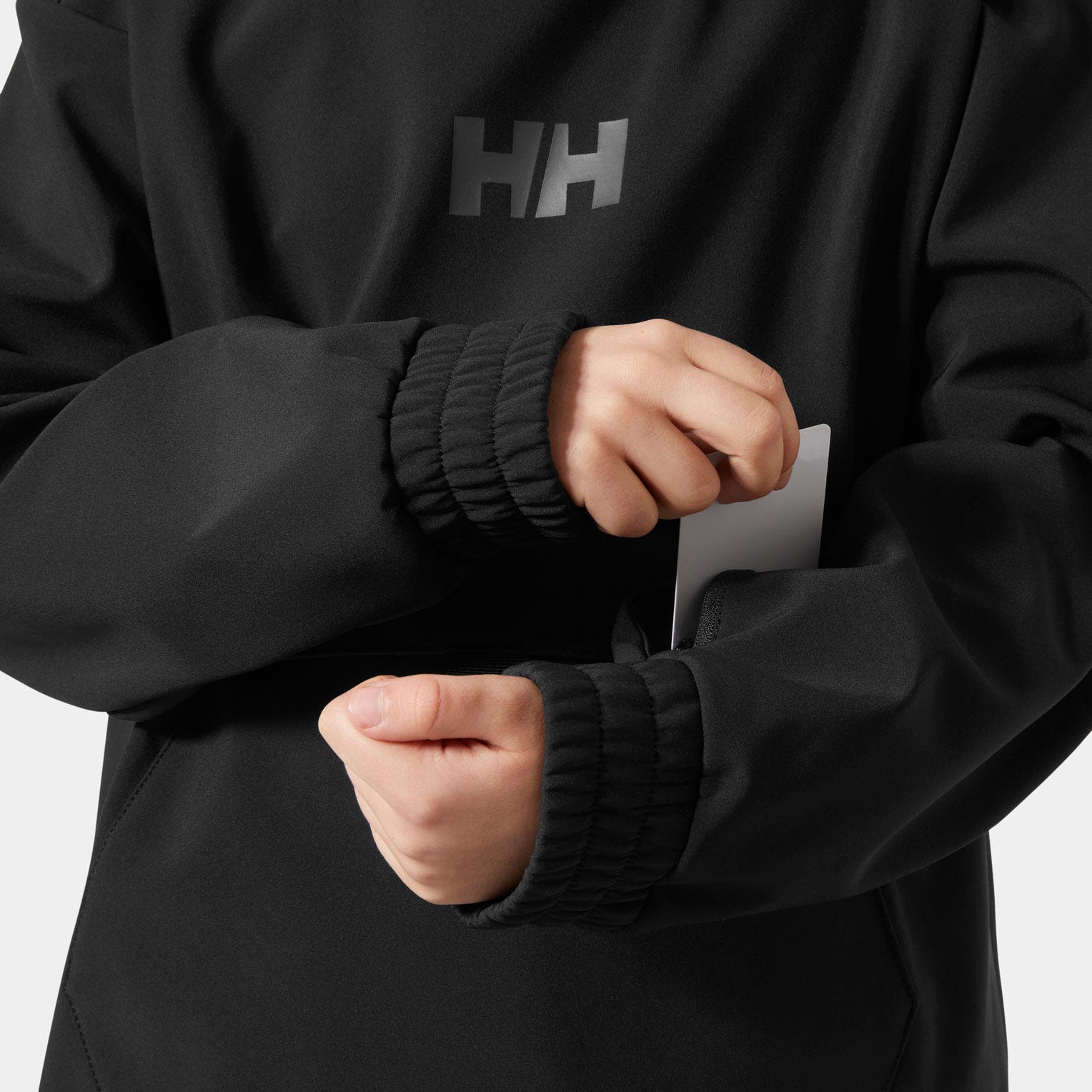 Juniors' Powder Softshell Hoodie - 990 BLACK