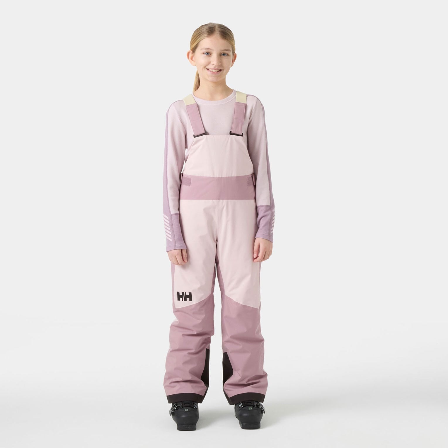 Junior Girls’ Stellar Bib Pants - 676 PURPLE CLAY