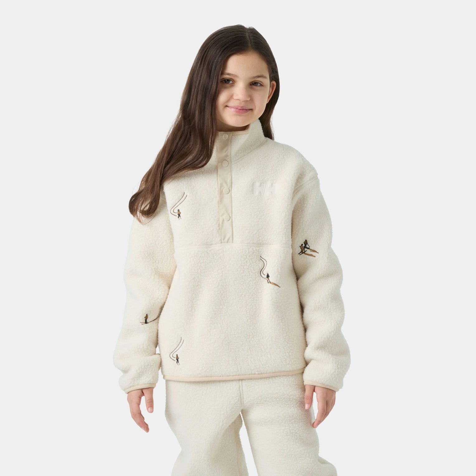 Juniors' Frosty Pile Sweater - 035 CREAM EMB