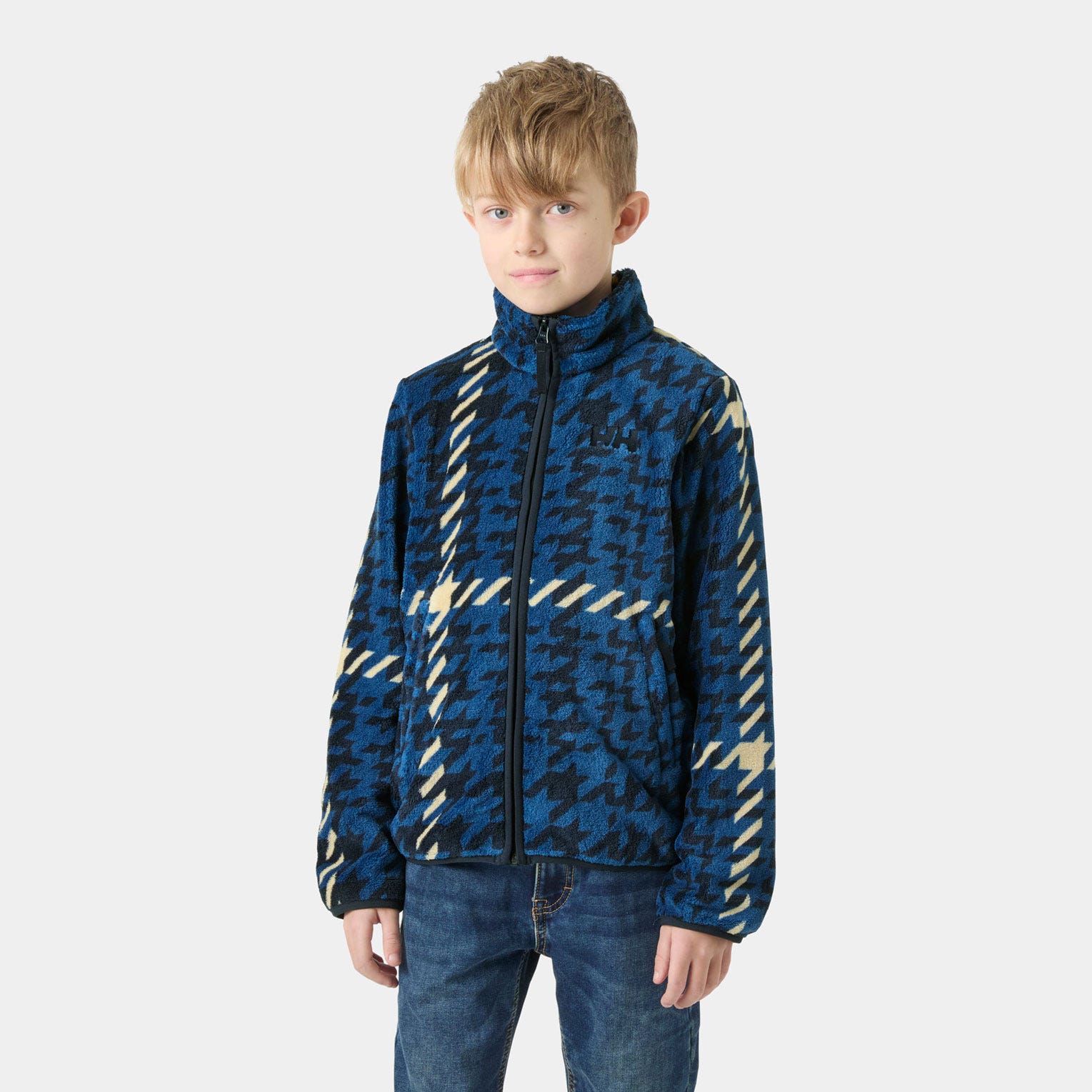 Juniors' Chill Fleece Jacket - 597 NAVY AOP