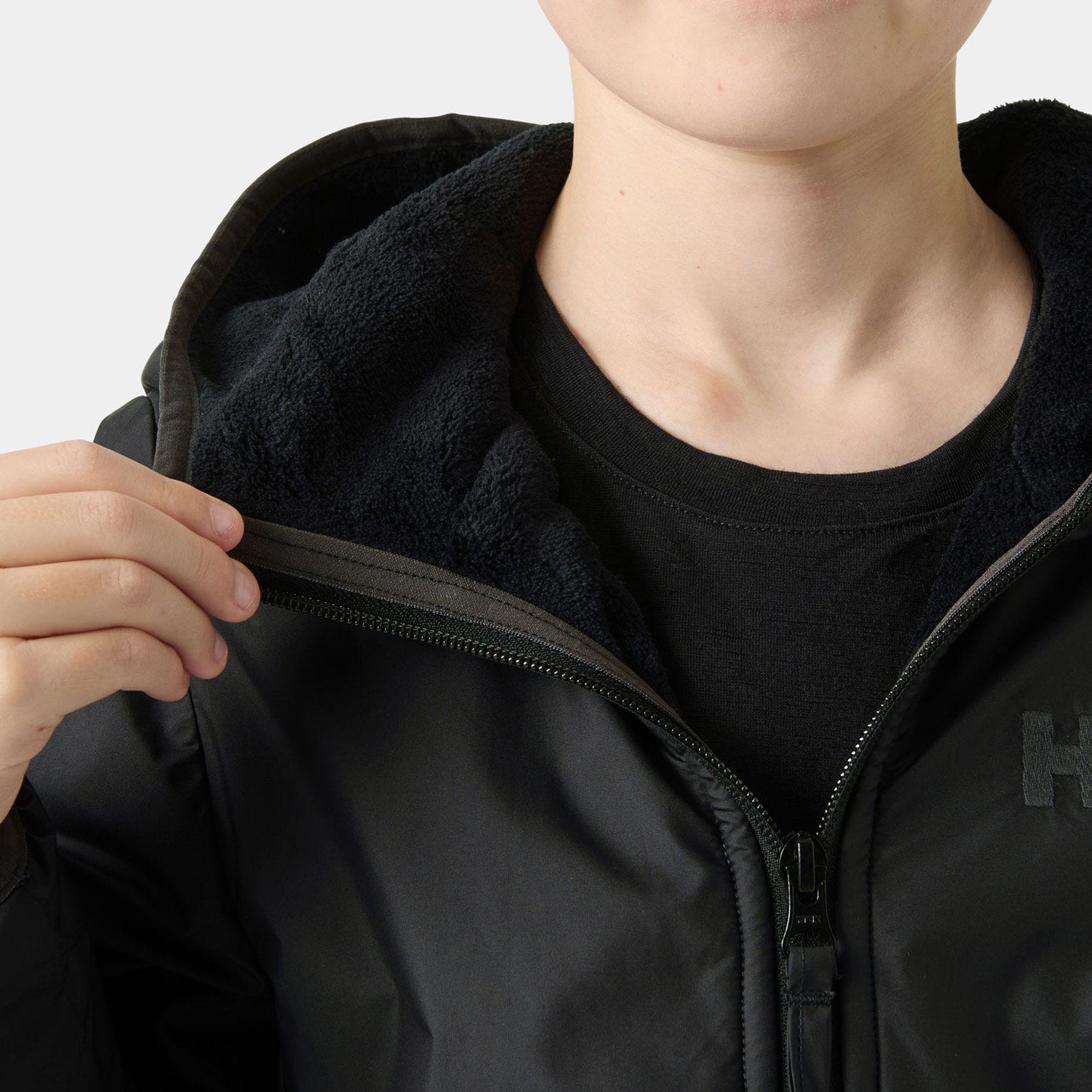 Juniors’ Chill Hooded Jacket - 990 BLACK