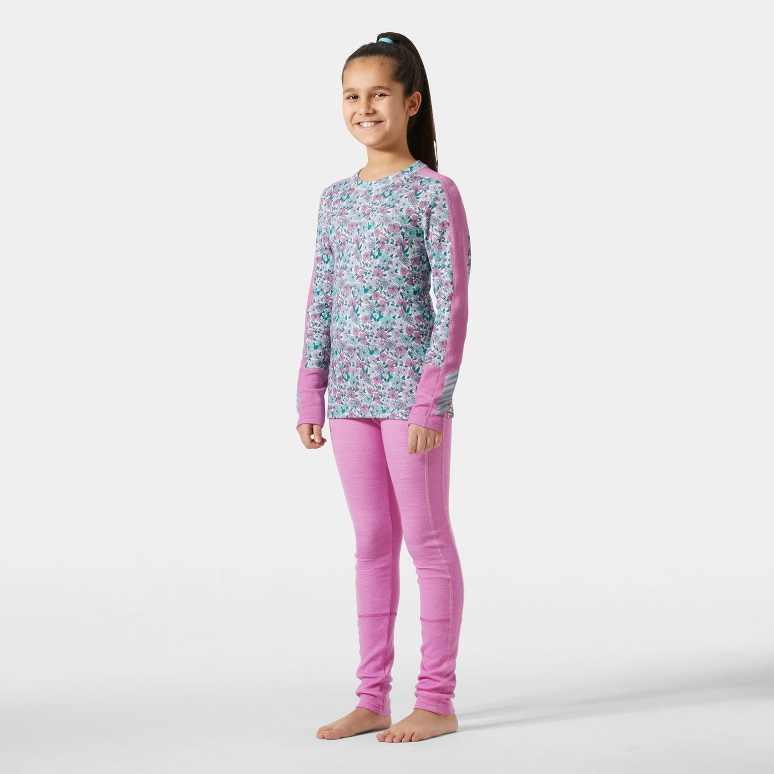 Juniors' Graphic LIFA® Merino Base Layer Set - 089 META PINK AOP
