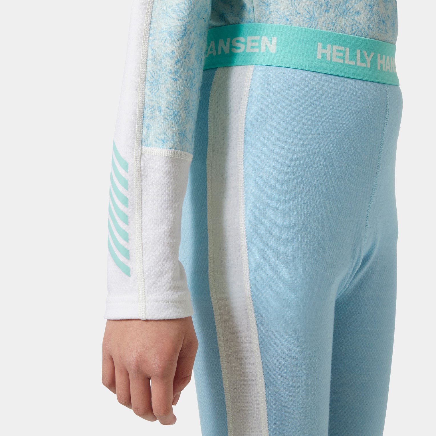 Juniors' Graphic LIFA® Merino Base Layer Set - 607 LIGHT CYAN
