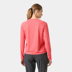 Women's Shine Long Sleeve Crew - 098 SUNSET PINK