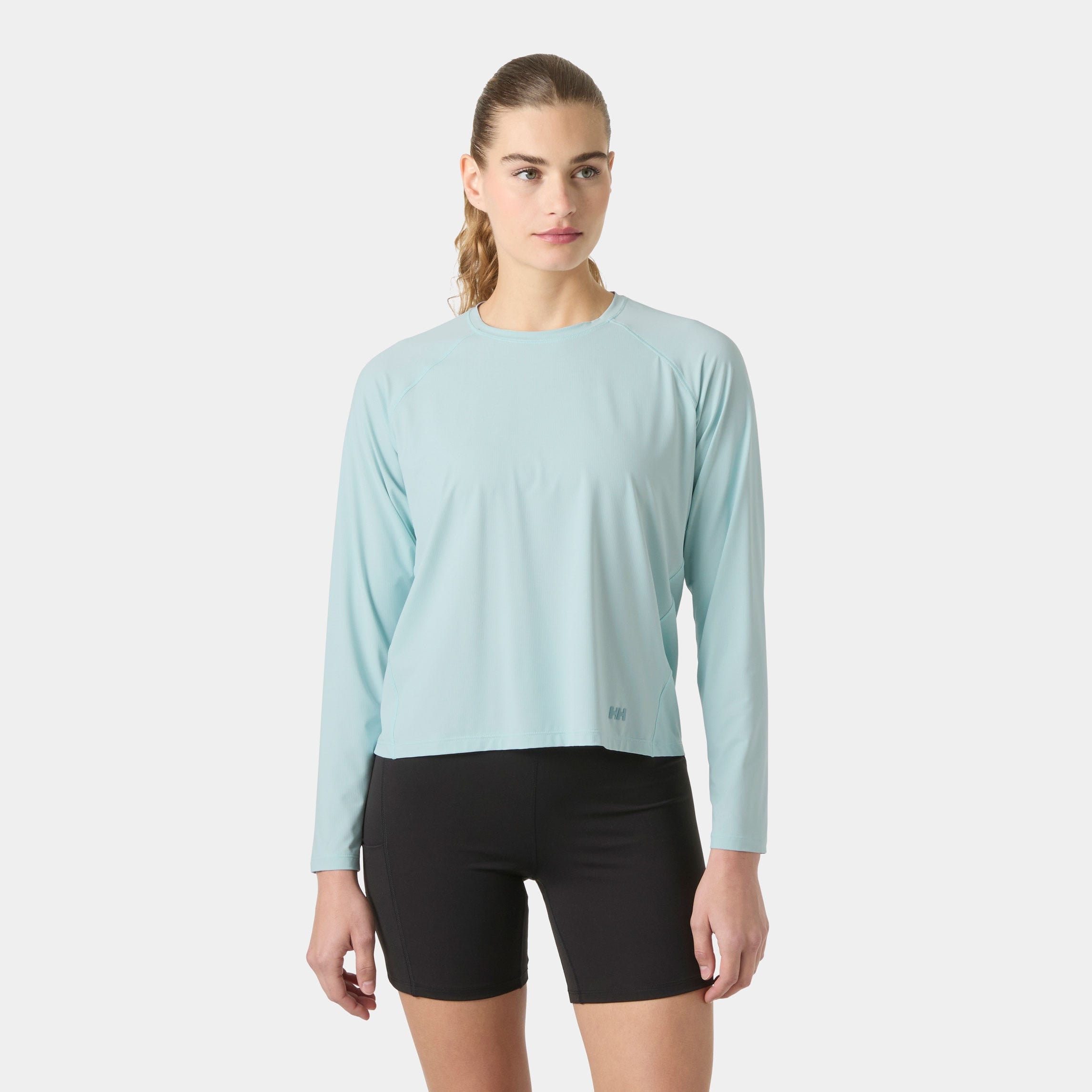 Women's Shine Long Sleeve Crew - 537 BARELY BLUE