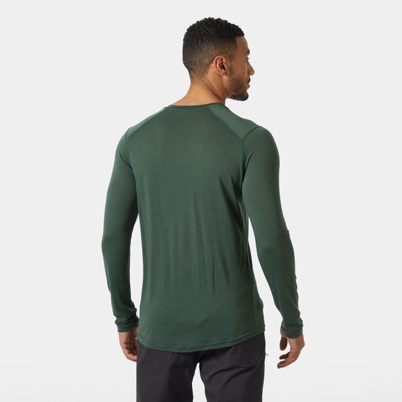 Men's HH Durawool Long Sleeve Henley - 390 JUNGLE GREEN